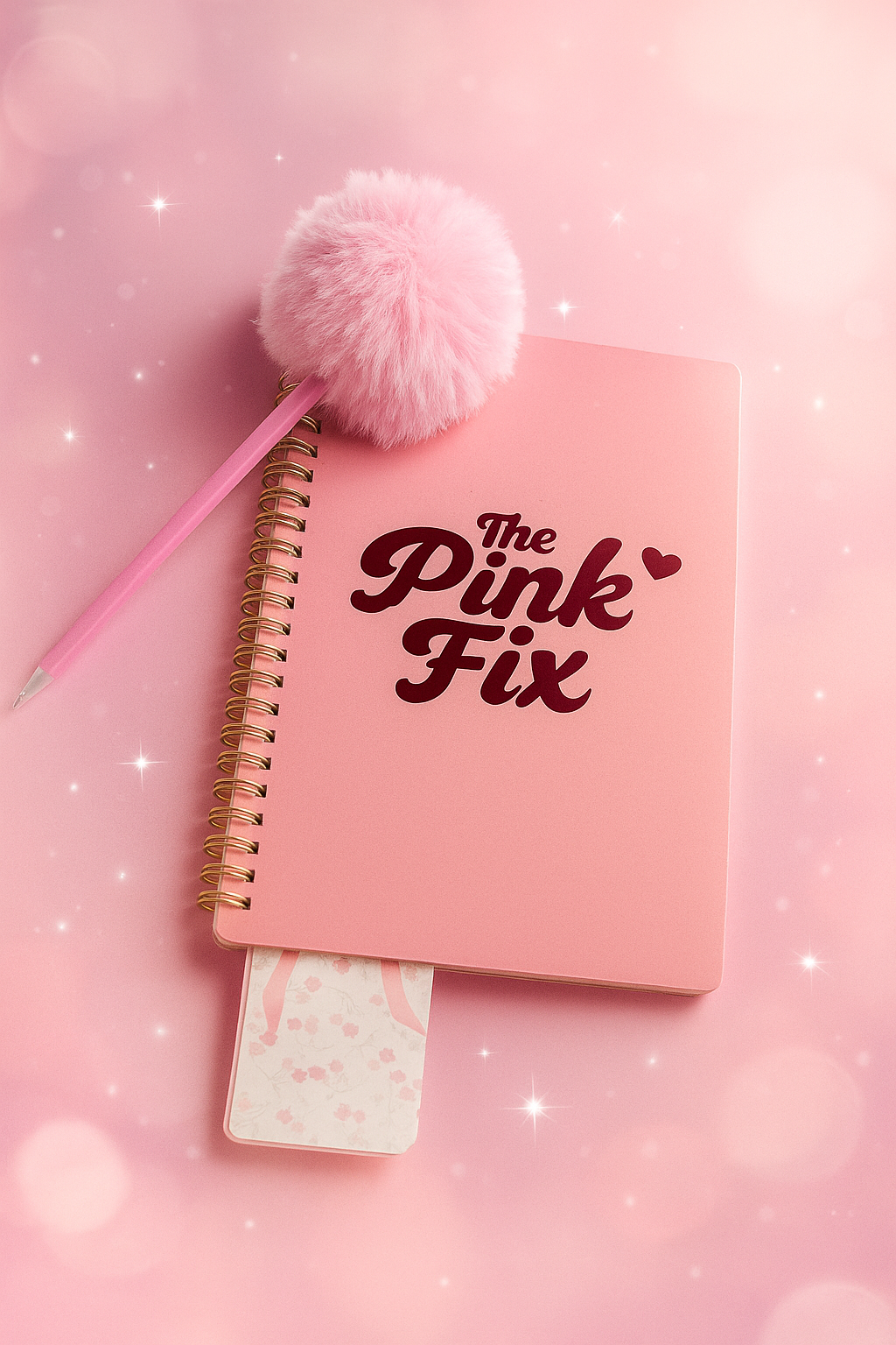 The Pink Fix Journal + Pom-Pom Pen